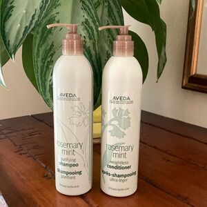3 sets of Aveda Rosemary Mint Shampoo and Conditioner Set 12 fl oz per bottle.